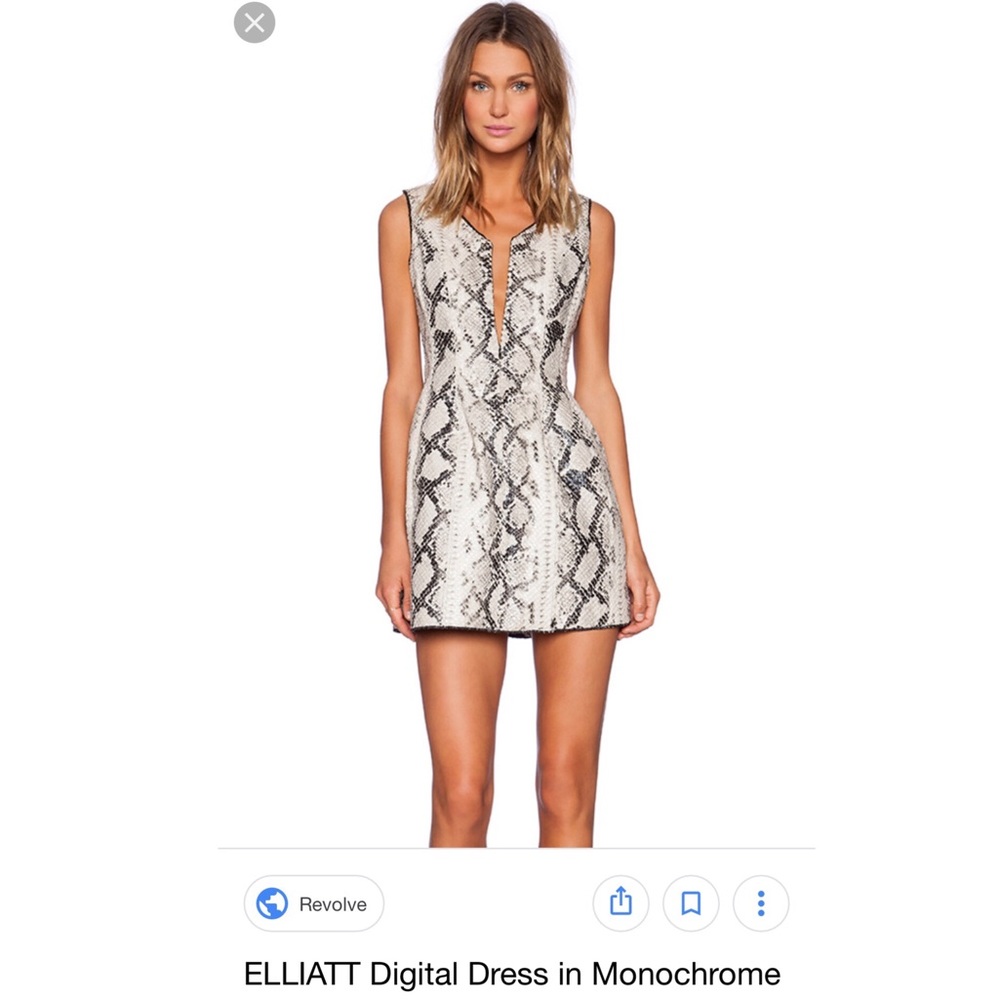 Elliatt Digital Dress In Monochrome
